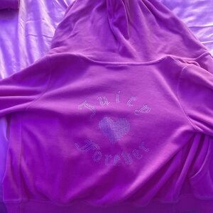 Juicy Couture x Forever 21 pink rhinestone tracksuit set in size small.
